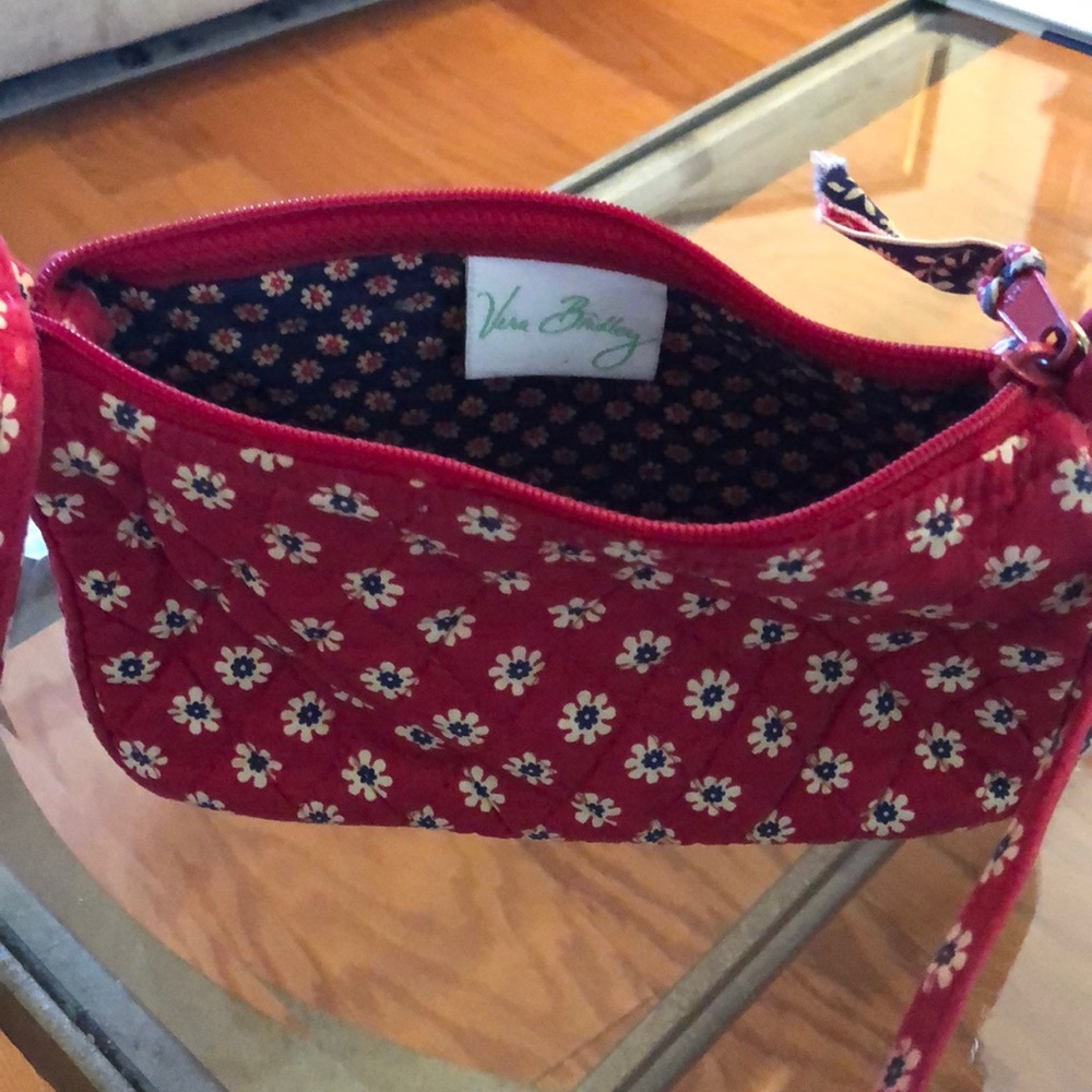 Vera Bradley small red flowered cross body